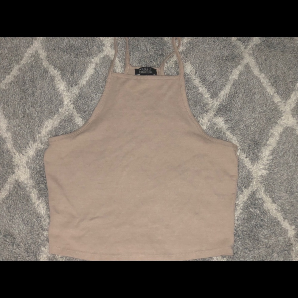 Beige Crop Top